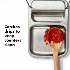 Stainless Steel Spoon Rest With Lid Holder 8 Stainless Steel Spoon Rest With Lid Holder -OXO Sale Store 13311700 8a 1