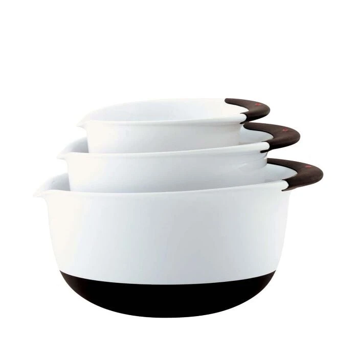 3-Piece Mixing Bowl Set - White 1 3-Piece Mixing Bowl Set - White