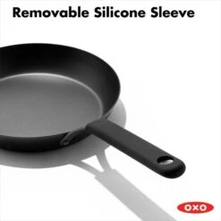 OXO Obsidian Carbon Steel 8" Frypan With Silicone Sleeve -OXO Sale Store cc005099 001 5