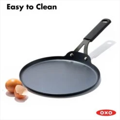OXO Obsidian Carbon Steel 10" Crepe Pan With Silicone Sleeve -OXO Sale Store cc005102 001 8
