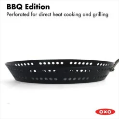 OXO Obsidian Carbon Steel 12" BBQ Frypan With Silicone Sleeve -OXO Sale Store cc005104 001 5