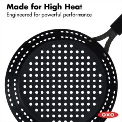 OXO Obsidian Carbon Steel 12" BBQ Frypan With Silicone Sleeve -OXO Sale Store cc005104 001 6