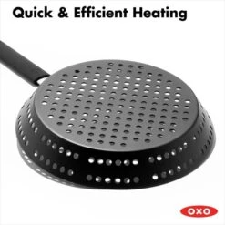 OXO Obsidian Carbon Steel 12" BBQ Frypan With Silicone Sleeve -OXO Sale Store cc005104 001 7