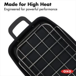 OXO Obsidian Carbon Steel Roaster With Rack 13 OXO Obsidian Carbon Steel Roaster With Rack -OXO Sale Store cc005106 001 6