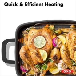 OXO Obsidian Carbon Steel Roaster With Rack 14 OXO Obsidian Carbon Steel Roaster With Rack -OXO Sale Store cc005106 001 7