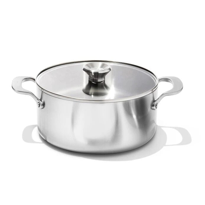 OXO Tri-Ply Stainless Non-Stick Mira Series 5.2 Qt Casserole With Lid 1 OXO Tri-Ply Stainless Non-Stick Mira Series 5.2 Qt Casserole With Lid