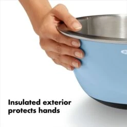 3-Piece Stainless Steel Mixing Bowl Set - Blue/Gray -OXO Sale Store gg 11289200 8a 1