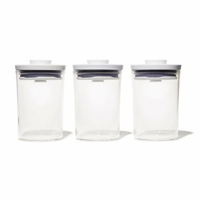 POP 3-Piece Mini Round Canister Set 1 POP 3-Piece Mini Round Canister Set