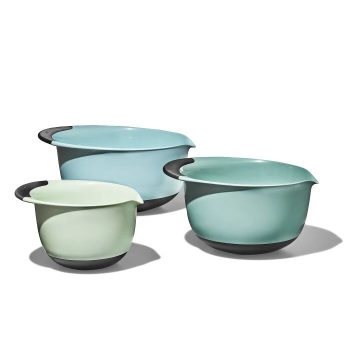 3 Piece Mixing Bowl Set - Cadet Blue, Tower Grey, Jade 1 3 Piece Mixing Bowl Set - Cadet Blue, Tower Grey, Jade