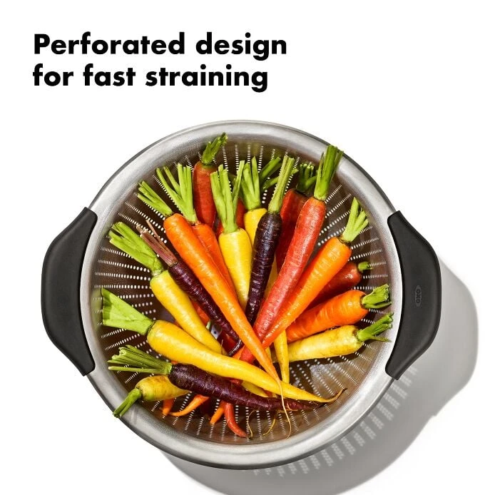 Stainless Steel 5 Qt./ 4.7 L Colander 4 Stainless Steel 5 Qt./ 4.7 L Colander - Image 4
