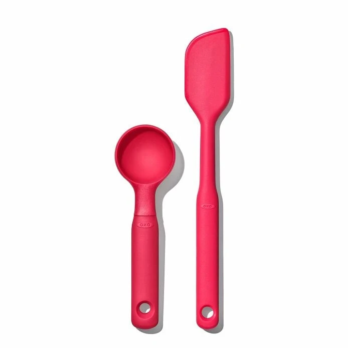 Silicone Cookie Scoop & Small Spatula Set 1 Silicone Cookie Scoop & Small Spatula Set