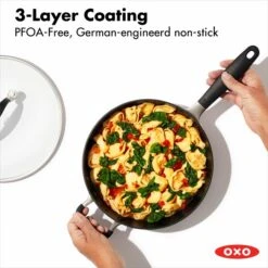 Non-Stick 3-Quart Chef's Pan With Lid And Helper Handles 8 Non-Stick 3-Quart Chef's Pan With Lid And Helper Handles -OXO Sale Store oxo 10incvdchef nonstick 1