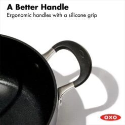 Non-Stick 3-Quart Chef's Pan With Lid And Helper Handles 7 Non-Stick 3-Quart Chef's Pan With Lid And Helper Handles -OXO Sale Store oxo 10incvdchef product handle 1