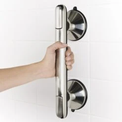 Suction Grip Bar - Brushed Nickel -OXO Sale Store oxo good grips suction grip bar brushed nickel 1465780 4