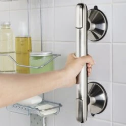 Suction Grip Bar - Brushed Nickel