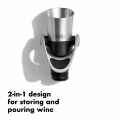 Steel Wine Stopper & Pourer 8 Steel Wine Stopper & Pourer -OXO Sale Store stl 11136400 8 1